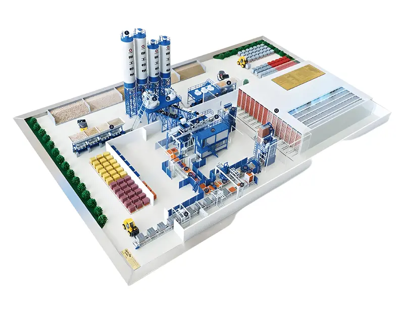  block brick machine maintenance room